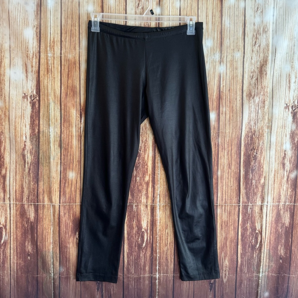 725 Originals Women’s Black Faux Leather Leggings Juniors Size 11 - Picture 3 of 9